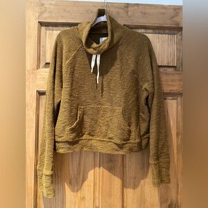 Aerie offline bronze/brown cowl neck textured pullover